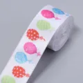 Polyesterband weiße Rolle mit bunten Cartoon-Ballon-Druck für Geschenke und Party-Dekoration - 5 Yards Packung / Ballon Stil