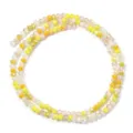 Mixed color crystal glass faceted beads for DIY jewelry making, bracelets, and necklaces. - 145 Pieces/Pack / Light Yellow / 3mm