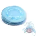 Light blue sparkle round organza bags wedding candy gift packaging pouches storage covers - 10 Pieces/Pack (Diameter approx 26cm) / Sky Blue