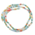 Multi-color faceted crystal glass beads for DIY jewelry making, bracelets, necklaces, and crafts. - 145 Pieces/Pack / Orange Green Mix / 3mm