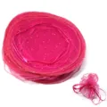 Pink organza circles and assembled pouch detail shot for wedding candy gift packaging. - 10 Pieces/Pack (Diameter approx 26cm) / Rose Red