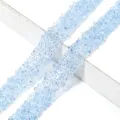Detalle de ribete de diamantes de resina azul, cinta de cristal brillante para ropa y manualidades DIY. - 1.2cm Ancho 2 Yardas/Pack / Azul lago