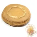 Goldene runde Organza-Beutel mit Bändern, glitzernde Pailletten Hochzeitsbonbonverpackung. - 10 Stück/Packung (Durchmesser ca. 26cm) / Gold