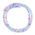 Multi-color faceted crystal glass beads close-up detail for DIY jewelry making crafts. - 145 Pieces/Pack / Pale Blue / 3mm
