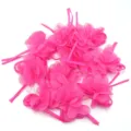 Heißrosa Chiffon Band 3D Blumen DIY Zubehör für Bekleidung Handwerk und Haarspangen. - 3D-Blume mit Band / 10er Pack / Fuchsia