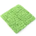 Detailed shot of light green artificial PE foam rose flower heads with mesh packaging. - 144 Pieces/Pack / Green / 1.7cm Diameter