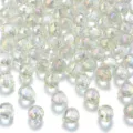 Gefacetteerde iriserende kristal aardbei losse kralen voor DIY sieraden, detail. - Gefacetteerde Aardbei (Horizontaal Gat) / 50 Stuks / Kristalgeel