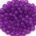 Perles en verre violet en vrac rondes DIY bracelet fait main collier bijou accessoire - Violet