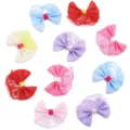 Colorful lace ribbon bows hair clips DIY accessories for kids hair ornaments set. - Length 4.5cm Width 4cm / Random Mixed Colors
