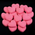 Leuke roze hartjes hars bedels voor DIY haarspelden telefoontasjes en schoenen decor - Hart Patch / 30 Stuks (Ongeveer 17x19mm) / Dieproze