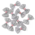 Vista dettagliata di piccoli fiocchi a righe fai-da-te per abbigliamento, scarpe e forcine. - 3.5cm*5.5cm / Nero