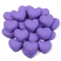 Paarse hart PVC hars bedels detailweergave, ideaal voor DIY haarspelden en telefoonhoesjes decoratie. - Hart Patch / 30 Stuks (Ongeveer 17x19mm) / Donkerpaars
