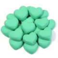 Mintgroene hartjes PVC bedels, perfect voor DIY haarspelden, telefoonhoesjes en schoenen. - Hart Patch / 30 Stuks (Ongeveer 17x19mm) / Groen