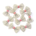 Lazo de cinta a cuadros verde y blanco accesorios DIY para ropa y manualidades. - 3.5cm*5.5cm / Caqui