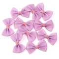 Accesorios de lazos para el pelo a cuadros morados con bandas centrales rayadas para manualidades. - 3.5cm*5.5cm / Púrpura