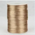 Cordón de satén champán para manualidades DIY de joyería, nudos chinos y empaques de regalo. - Caqui