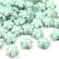Perline di fiori in ceramica verde chiaro fai da te braccialetto collana componenti - Piccolo Fiore Verde Chiaro
