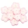 Pink plum blossom embroidery patches for clothing repair, DIY crafts and apparel decoration. - 10 Pieces/Pack / Pink