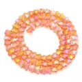 Galvanisiertes Glas Schmetterling Perlen Detailansicht fuer DIY Schmuck Armbaender - Schmetterlingsform / 85 Pieces/Pack / Orange