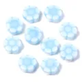 Perline di fiori in ceramica blu margherita foro dritto accessori gioielli dettaglio - Margherita Blu Chiaro