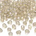 Gefacetteerde kristallen druppelkralen voor DIY armbanden en handgemaakte sieradenontwerpen. - Gefacetteerde Aardbei (Horizontaal Gat) / Ca. 6x8mm (30 Stuks/Verpakking) / Zilver Champagne