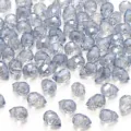 Gefacetteerde glazen aardbei kristal kralen losse kralen voor DIY sieraden maken armband ketting. - Gefacetteerde Aardbei (Horizontaal Gat) / Ca. 6x8mm (30 Stuks/Verpakking) / Lichtblauw Grijs