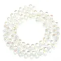 Elektroplattierte Glas Tropfen Perlen fuer DIY handgemachte Schmuck Armbaender Ketten Design - Horizontales Loch Wassertropfen / 95 Stück/Packung / Hellgelb