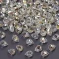 Gefacetteerde druppel glas kristal kralen, iriserende DIY sieraden losse kralen voor armbanden. - Gefacetteerde Aardbei (Horizontaal Gat) / Ca. 6x8mm (30 Stuks/Verpakking) / Kristalgeel