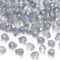 Kristalglas gefaseerde aardbeienkraaltjes voor DIY sieraden maken kettingen armbanden. - Gefacetteerde Aardbei (Horizontaal Gat) / 6x8mm (Verpakking van 30) / Transparant blauw