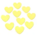 Yellow heart resin charms flatback DIY cabochons for phone case hair clip crafting accessories - 10 Pieces Pack / Yellow
