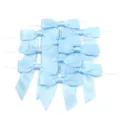 Rubans noeuds en satin bleu clair avec attache fil pour emballage de cadeaux mariage. - Taille 9X9cm Largeur Ruban 2.5cm 16g/Paquet / Bleu clair