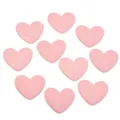Close-up detail of pink heart resin flatback patch for DIY phone cases and hair accessories. - 10 Pieces Pack / Korean Pink