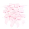 Roze satijnen lintstrikken met draad detailweergave voor geschenkverpakking en feestdecoratie. - Maat 9X9cm Lintbreedte 2.5cm 16g/Pak / Roze