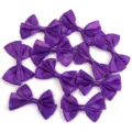 Noeuds en ruban de satin violet pour accessoires de bricolage vêtements chapeaux sacs. - 10 Pièces/Paquet (4x6cm) / Violet Moyen