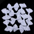 Noeuds de ruban blancs double couche accessoires de vetements DIY chapeau sac artisanat 10pcs - 10 Pièces/Paquet (4x6cm) / Blanc