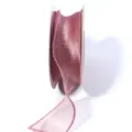 Cinta de organza de color sólido para envolver regalos, ramos de flores y lazos de bricolaje. - Rosa Coreano