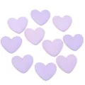 Light purple heart resin flatback charms for DIY phone case and hairpin accessories. - 10 Pieces Pack / Purple