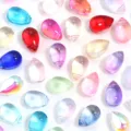 Colorful teardrop glass beads for DIY jewelry making, crystal drop pendants for bracelets. - 50 Pieces/Pack (9x6mm) / Random Mixed Color Water Drop