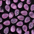 Pink teardrop glass beads for DIY jewelry making, perfect for handmade necklaces and hair pins. - 50 Pieces/Pack (9x6mm) / Pink Water Drop