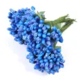 Blaue künstliche Beeren Blütenstempel DIY Blumen Zubehör für handgemachte Bastelarbeiten - Länge ca. 85mm 36 Stück/Packung / Beerenstaubblatt Dunkelblau