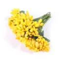 Detailaufnahme gelber künstlicher Beerenstängel, perfekte DIY Blumen Stempel Zubehör Details. - Beeren-Staubblatt Gelb