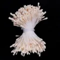 Künstliche Blumenstamen Doppelkopf matte Blütenpistille DIY Handwerk Zubehör Detailansicht - Matte Aprikosenfarbene Staubblätter