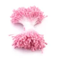 Rosa künstliche Blumenstaubblätter Detailaufnahme, matte DIY Basteln Blumen Zubehör Bündel. - Matte Dunkelrosa Staubblätter