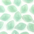 Light green glass leaf petal beads charms for DIY handmade earrings ancient hair accessories - Green Epiphyllum