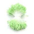 Hellgrüne künstliche Blumenstaubblätter Doppelköpfe DIY Handwerk Blumen Zubehör Set - Matte Grüne Staubblätter