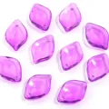 Close-up detail of purple petal shaped glass beads for DIY jewelry and hair accessories. - Purple Epiphyllum