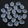 Translucent cherry blossom petal shaped glass beads for DIY jewelry making earrings hairpins. - Clear Petal