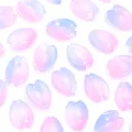 Gradient cherry blossom petal beads for DIY handmade jewelry earrings and hairpins accessories. - Blue Pink Petal