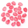 Pink cherry blossom petal beads for DIY earrings and hair accessories craft making. - Red Petal