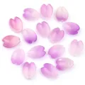 Purple gradient cherry blossom petal beads for DIY handmade earrings and hair accessories craft. - Purple Petal